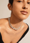 Pilgrim Friends Chunky Curb Chain Necklace, Silver