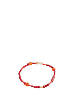 Pilgrim Indiana Beaded Bracelet, Red