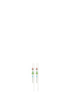 Pilgrim Kaia Dangle Chain Earrings, Silver & Green Multi