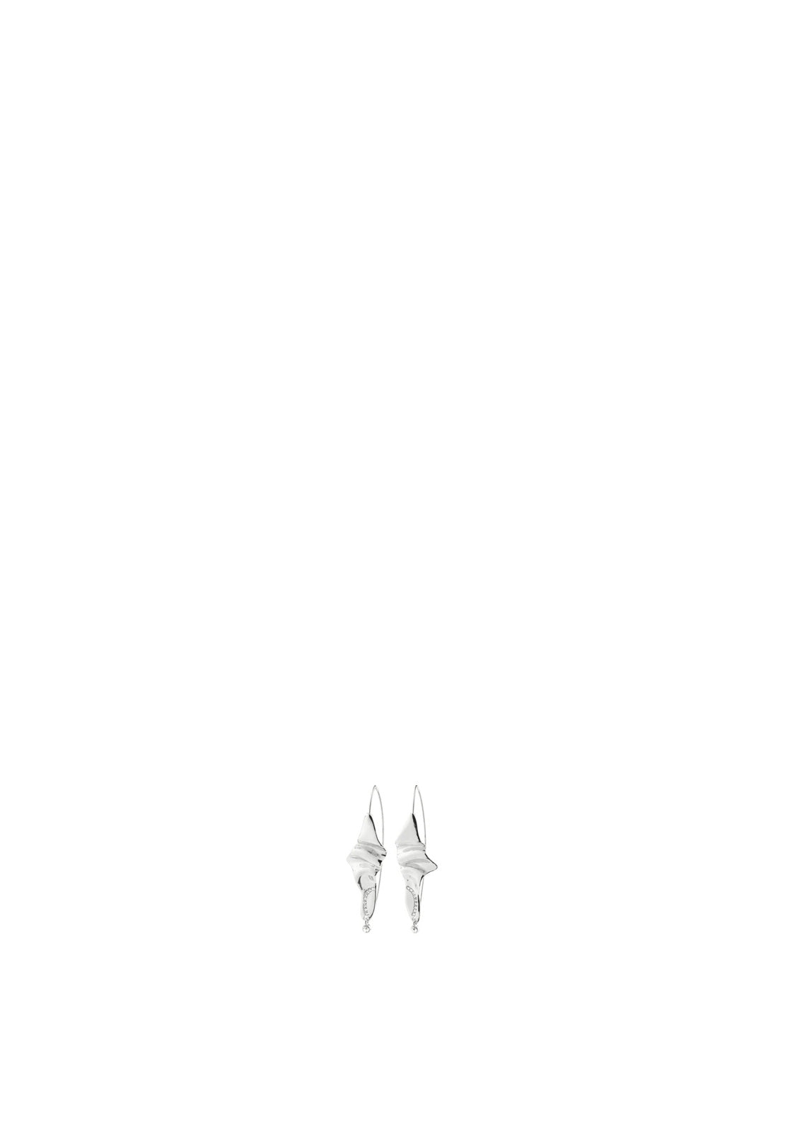 Pilgrim Learn Crystal Earrings, Silver