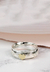 POM Heart Spinning Ring, Silver Size 55