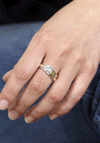 POM Heart Spinning Ring, Silver Size 55