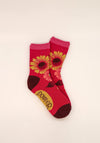 Powder Vintage Flora Ankle Socks, Fuchsia