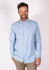 Pre End Classic Oxford Check Shirt, Light Blue & White