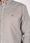 Pre End Classic Oxford Check Shirt, Dusty Olive & White