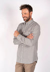 Pre End Classic Oxford Check Shirt, Dusty Olive & White