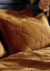 Riva Paoletti Palmeria Quilted Velvet Duvet Cover, Gold