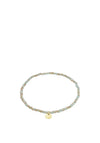 Pilgrim Indie Pale Blue Glass Bead Bracelet, Gold