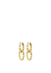 Pilgrim Reflect Wave Link Hoop Earrings, Gold