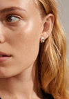 Pilgrim Anais Chunky Huggie Hoop Earrings, Silver