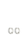 Pilgrim Create Glass Hoop Earrings, Silver