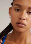 Pilgrim Create Glass Hoop Earrings, Silver