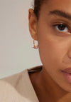 Pilgrim Pause Bead Hoop Earrings, Silver