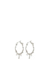 Pilgrim Ana Pearl & Crystal Hoop Earrings, Silver