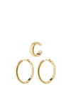 Pilgrim Xena Hoop & Cuff Set Earrings, Gold