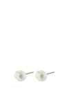 Pilgrim Emory Pearl Stud Earrings, Silver