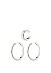 Pilgrim Xena Hoop & Cuff Set Earrings, Silver