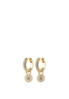 Pilgrim Crystal Ball Hoop Earrings, Gold