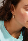Pilgrim Freshwater Pearl Hoop Earrings, Gold