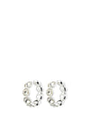 Pilgrim Callie Crystal Hoop Earrings, Silver