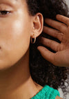 Pilgrim Twirl Crystal Hoop Earrings, Gold