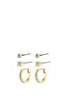 Pilgrim Sia 3 in 1 Set Earrings, Gold