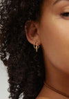 Pilgrim Etty Crystal Twist Earrings, Gold