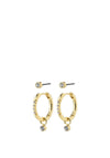 Pilgrim Elna Recycled Stud & Hoop Earrings, Gold