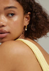 Pilgrim Evah Rosa Hoop Earrings, Gold