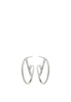Pilgrim Etty Crystal Twist Earrings, Silver