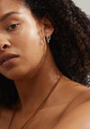 Pilgrim Etty Crystal Twist Earrings, Silver