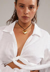 Pilgrim Reflect Chunky Heart Necklace, Gold