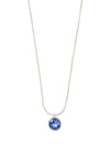 Pilgrim Callie Crystal Necklace, Silver & Blue