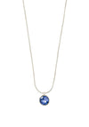 Pilgrim Callie Crystal Necklace, Silver & Blue