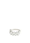 Pilgrim Create Displaced Crystal Ring, Silver