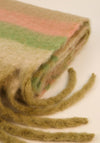 Powder Enid Stripe Cosy Knit Scarf, Sage & Petal