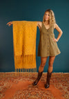 Powder Kelda Cosy Knit Scarf, Mustard