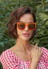 Powder Luxe Kiona Sunglasses, Mandarin Tortoise Shell