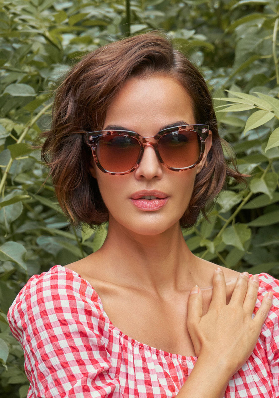 Powder Elena Monochrome Sunglasses, Tortoise Shell