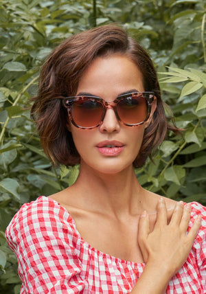 Powder Elena Monochrome Sunglasses, Tortoise Shell