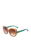 Powder Brianna Sunglasses, Mandarin & Sage