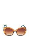 Powder Brianna Sunglasses, Mandarin & Sage