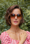 Powder Brianna Sunglasses, Mandarin & Sage