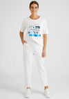 Rabe Rhinestone & Print Panel, White & Blue