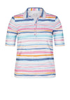 Rabe Striped Polo Shirt, Raspberry Multi