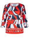 Rabe Abstract Shape Print T-Shirt, Red Multi