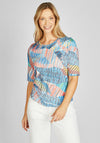 Rabe Wavy Stripe Print T-Shirt, Blue Multi