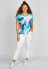 Rabe Abstract Blur Print T-Shirt, Blue Multi