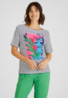 Rabe Stripes & Graphic T-Shirt, Navy Multi