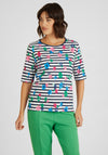 Rabe Floral Print T-Shirt, Blue Multi